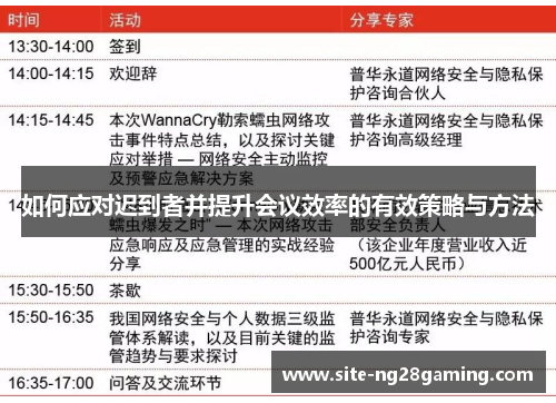 如何应对迟到者并提升会议效率的有效策略与方法